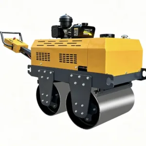 CONSMAC 550kg Vibratory Roller, Double Drum Walk Behind Compactor, Mini Road Roller